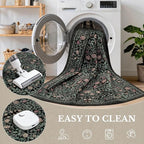 5x7 Area Rugs Living Room Rug: Floral Washable Rug Vintage Boho Soft No Slip - Image 8