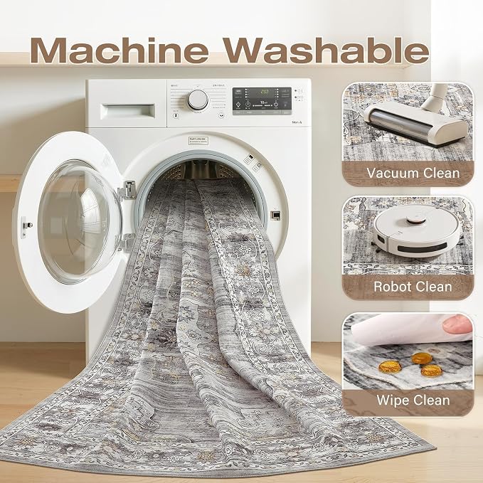 Washable 6x9 Area Rug for Living Room - Image 2