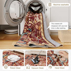 AMTOVO 8x10 Washable Area Rugs for Living Room, Non-Slip Large Soft Boho Floral - Image 7