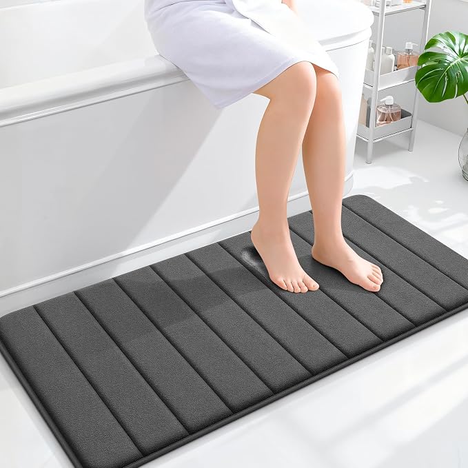 OLANLY Memory Foam Long Bathroom Rugs Runner 44x20, Super Soft Absorbent Bath by OLANLY