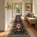 RELEANY Area Rugs Runner 2'6"x12' Washable Non-Slip, Floral Vintage Distress by RELEANY