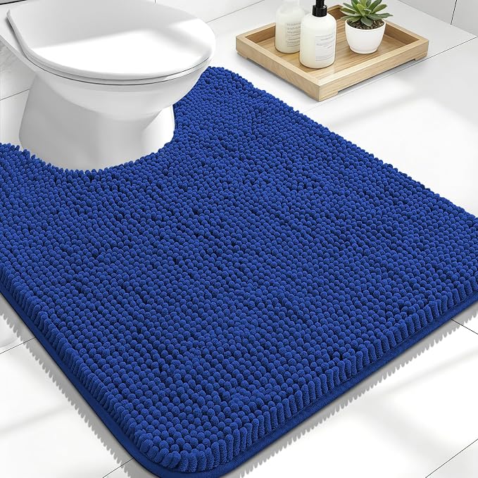 OLANLY Toilet Rugs U-Shaped 24x20, Extra Soft Absorbent Chenille Contour by OLANLY