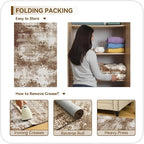Brown Washable Rug 6x9 Area Rugs - Image 8