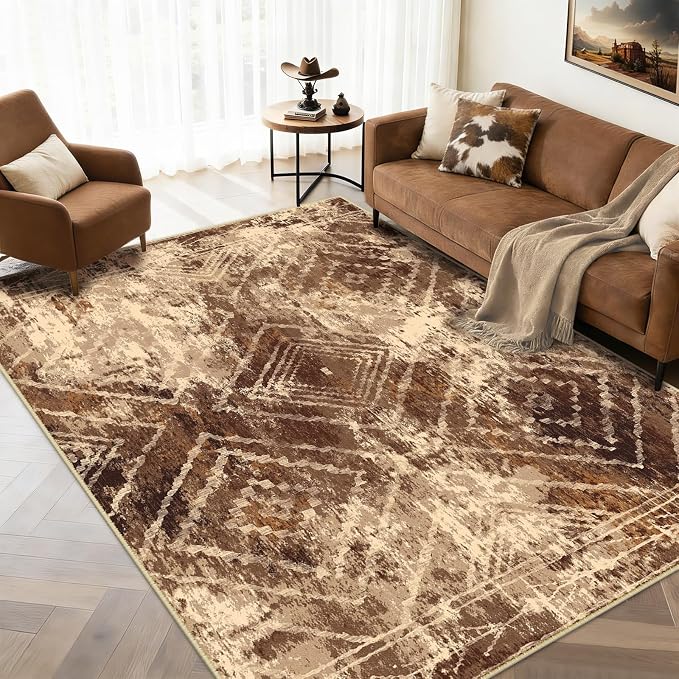 BESTSWEETIE Area Rug 6x9 Rug Machine Washable Non-Slip Low Pile Print Pattern - Image 7