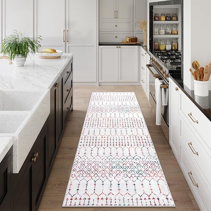 Lahome Moroccan Washable Runner Rug 2x6 Non-Slip Anti-Fatigue Kitchen Rugs and - Image 5