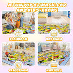 Educational USA Map Area Rug 4x6, Playroom Bedroom Classroom Rug - Image 5