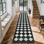 Lahome Zelie Checkered Washable 2x12 Runners by Lahome