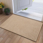 Front Door Mat, Absorbent Dirt Resist Washable Non Slip Low-Profile Indoor Mats by QiCaiJia