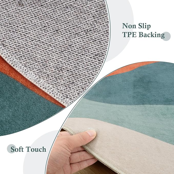 Mountain Round Rugs 6ft, Large Non Slip Circle Rug - Image 2