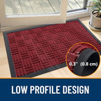 OLANLY Front Door Mat Outside Entrance 35x23, Heavy Duty Sturdy Natural Rubber - Image 4