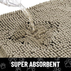 Smiry Dog Door Mat for Muddy Paws, Absorbent Dirt Trapper Non Slip Quick Dry - Image 5