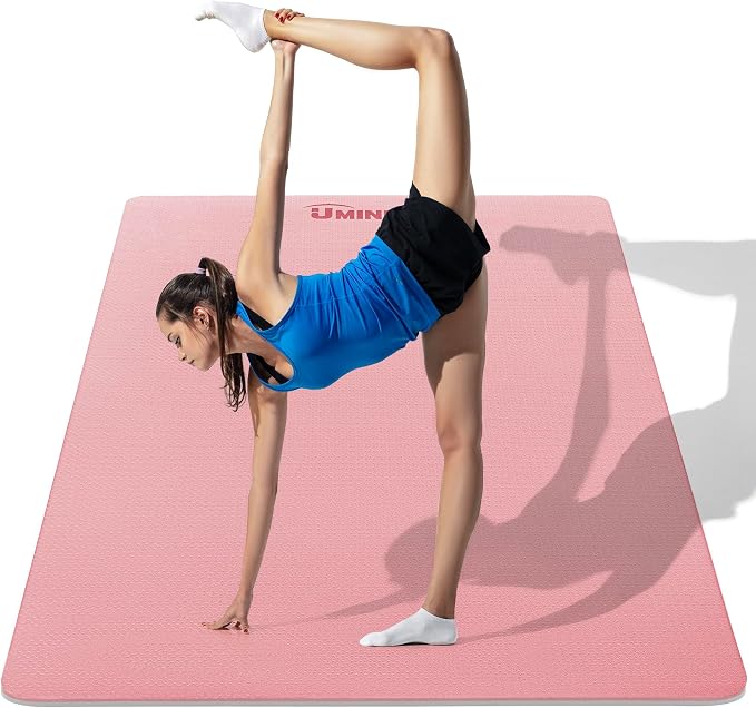 UMINEUX Large Yoga Mat for Men and Women 1/4 & 2/5 Inch Extra Thick TPE Fitness by UMINEUX