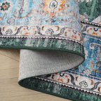 Rugcomf Vintage Medallion Kitchen Rugs Non Slip Washable 2'7"x8' - Image 5