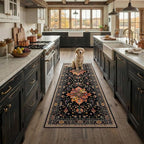 RELEANY Area Rugs Runner 2'x6' Washable Non-Slip, Floral Vintage Distress - Image 3