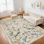 6x9 Area Rugs Washable Rug: Large Boho Living Room Rug Soft Non-Slip Low Pile by Yidanamy