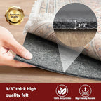 BAGAIL Felt and Natural Rubber Backing Rug Pads 3/8” Thick, 4 x 6 Ft Non Slip - Image 3