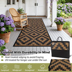 SAND MINE Reversible Mats, Plastic Straw Rug, Modern Area Rug, Large Floor Mat - Image 4
