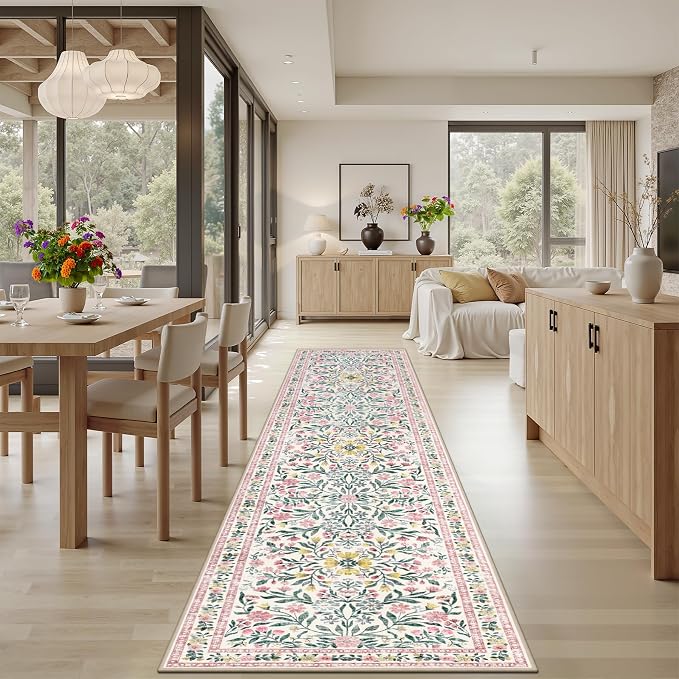 Runner Rug for Entryway: 2.6x10 Kitchen Rugs Non Slip Washable Ultra-Thin Soft - Image 4