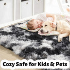 Amdrebio Black White Grey Cool Area Rugs - Image 7