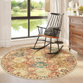 Lahome Moroccan Trellis Washable Round Rugs, Non-Slip Soft Round Rug 4ft by Lahome