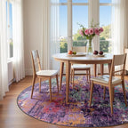 RELEANY Washable Area Rugs 8ft Non-Slip Modern Abstract Soft - Image 2
