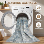 Nakagishi 10x12 Area Rugs Living Room: Washable Abstract Large Neutral Soft Rug - Image 2