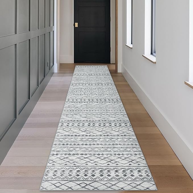 KUTA Boho Hallways Runner Rugs 2x12, Moroccan Washable Kitchen Rug Non-Slip - Image 2