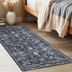 KILOCOCO Washable Runner 2x5 Rug Runner Printed Vintage Floral Kitchen Runners - Image 3