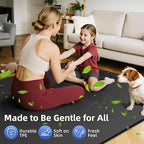 Extra Large Yoga Mat – 72"x48" or 78"x57", 1/4"–1/2" Thick Mat - Image 4