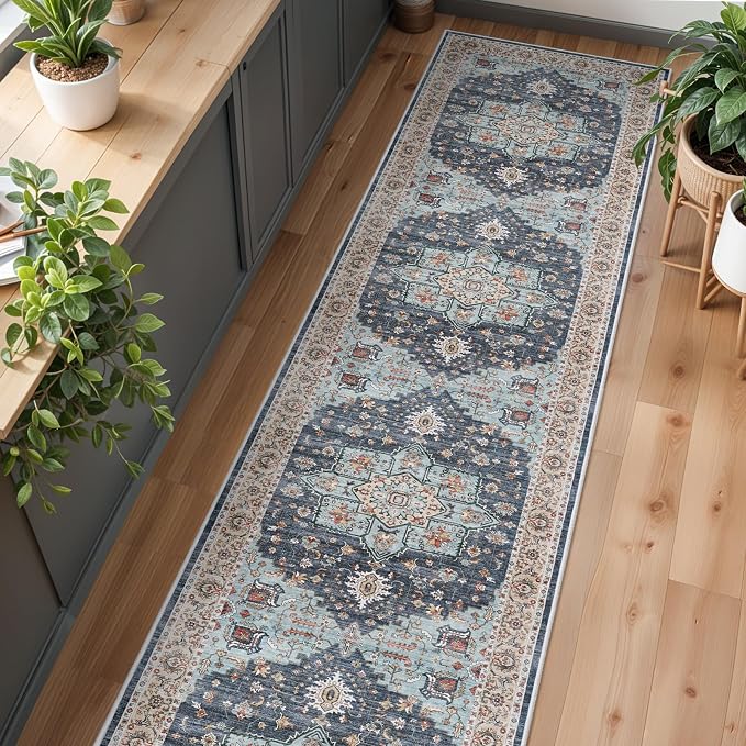 Washable Oriental Hallway Runner Rug - Image 3