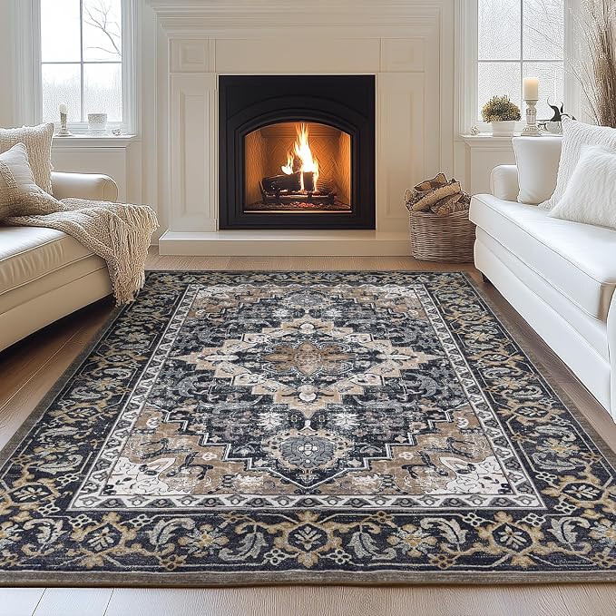 Lessymo Area Rugs 5x7, Machine Washable Area Rug, Super Soft Faux-Wool Area Rugs - Image 8