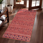 SERISSA 2x4 Rugs for Entryway, Washable Non-Slip Kitchen Runner Rug Small Red by SERISSAHomeDecorCollection