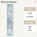 Soalmost Runner Rug 2'x10' Abstract Washable Non-Slip Runner Rugs - Image 5