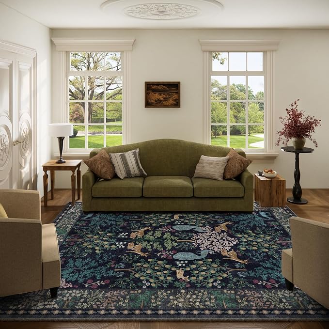 Washable Area Rugs for Living Room: 5x7 Bedroom Rug Vintage Area Rug Stain by palohom