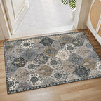 Lahome Moroccan Trellis Area Rug, 2x3 Entryway Rug Non-Slip Washable Indoor - Image 4