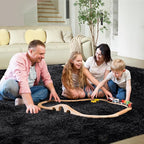 Ultra Soft Rug for Living Room, 6X9 Fluffy Shag Area Rug for Bedroom, Modern - Image 3