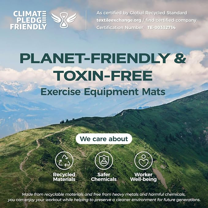SUPERJARE 0.56'' Thick 6 Pcs 24 Sq Ft Rubber Top Exercise Equipment Mats - Image 9