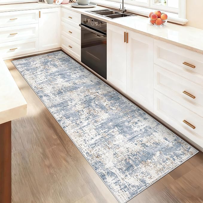 XLUEZ 2x8 Runner Rug for Hallway, Washable Modern Abstract Runner Rugs Neutral - Image 3