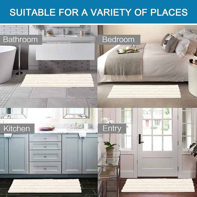 H.VERSAILTEX Bathroom Rugs Bath Rug Set 2 Piece Bathroom Contour Rug Toilet Mat - Image 6