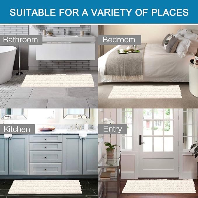 H.VERSAILTEX Bathroom Rugs Bath Mat Runner Rug Non Slip Kitchen Rug Extra Long - Image 6