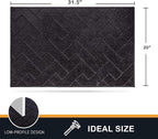 PURRUGS Dirt Trapping Door Mat 20" x 31.5", Non-Slip Machine Washable Entry Rug - Image 2