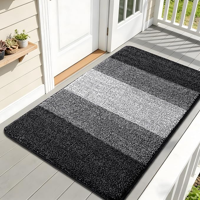 Kitinjoy Indoor Outdoor Door Mat, 59x32 Non-Slip Absorbent Dirt Trapper by Kitinjoy