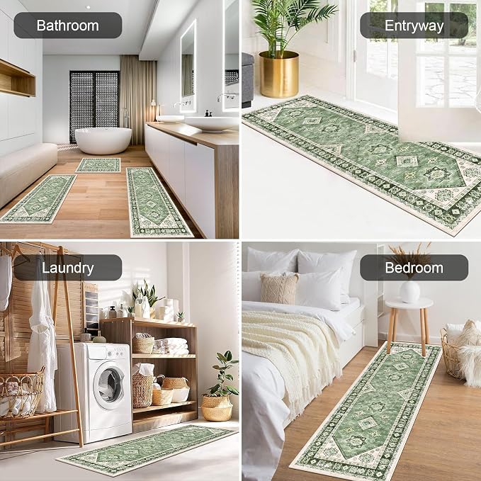 HEBE Boho Kitchen Rug Sets 3 Piece - Image 6