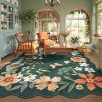 Lahome Floral Washable Rugs 8x10, Non-Slip Soft Bedroom Rug Stain Resistant by Lahome