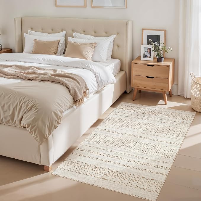cotiled 3x5 Area Rugs Living Room Rug: Washable Boho Rugs - Image 2