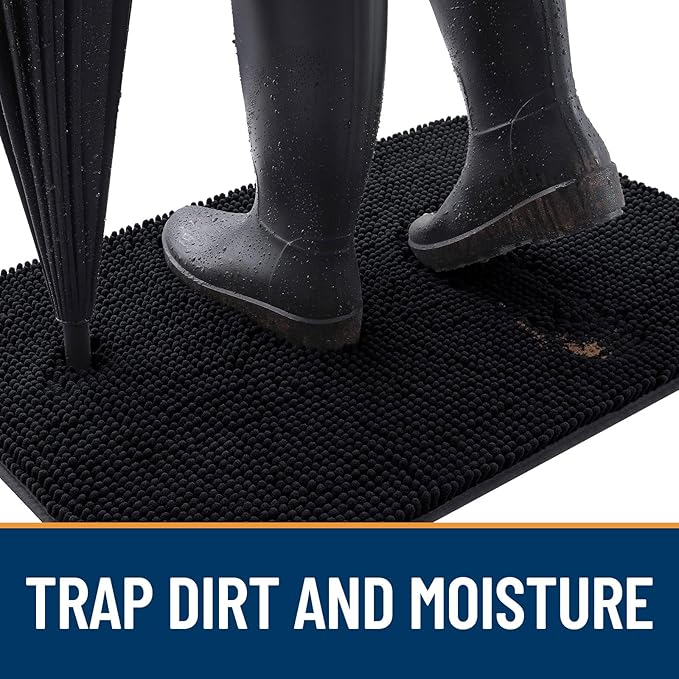 OLANLY Dog Door Mat for Muddy Paws 34x21, Absorbs Moisture and Dirt, Absorbent - Image 2
