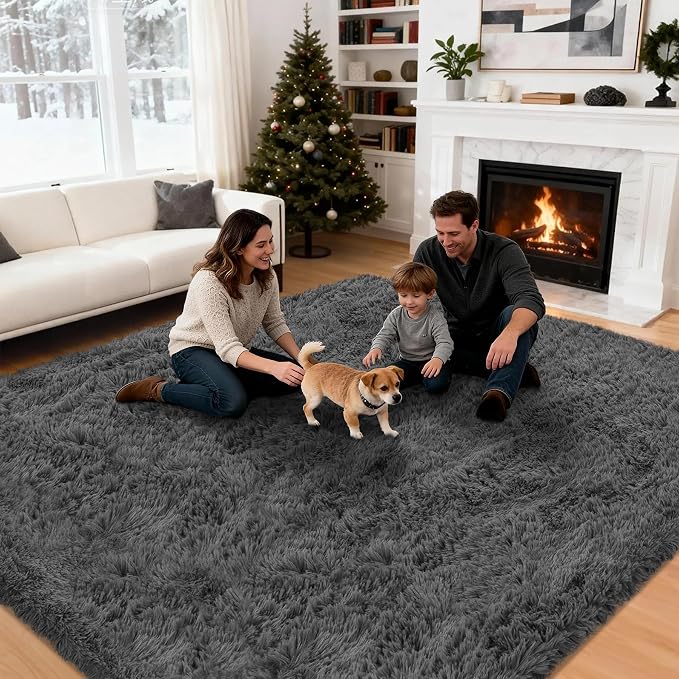6x9 Area Rug for Living Room: Ultra Soft Fluffy Rug Modern Large Thicked Shag - Image 4