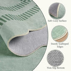 Washable 8x10 Rugs for Living Room Bedroom, Non-Slip Sage Green Indoor Carpet - Image 4