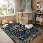 Washable Area Rugs for Living Room: 5x7 Bedroom Rug Vintage Area Rug Stain - Image 7