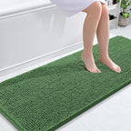 OLANLY Bathroom Runner Rugs 59x24, Soft Absorbent Chenille Bath Rugs, Rubber by OLANLY